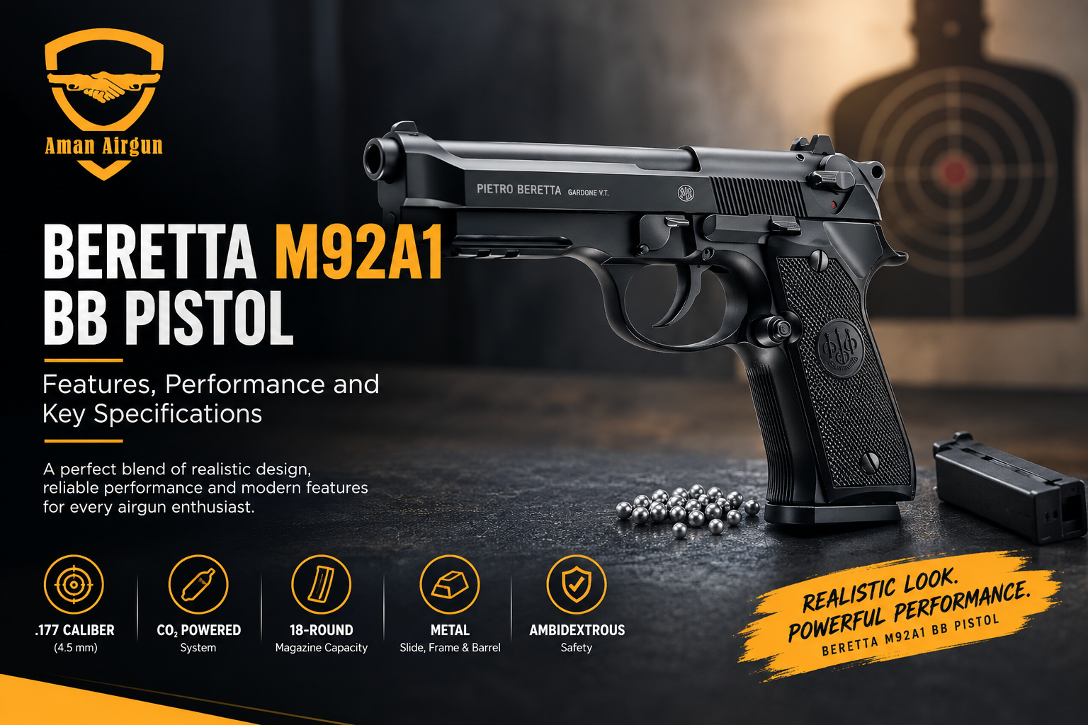 Beretta M92A1 BB Pistol